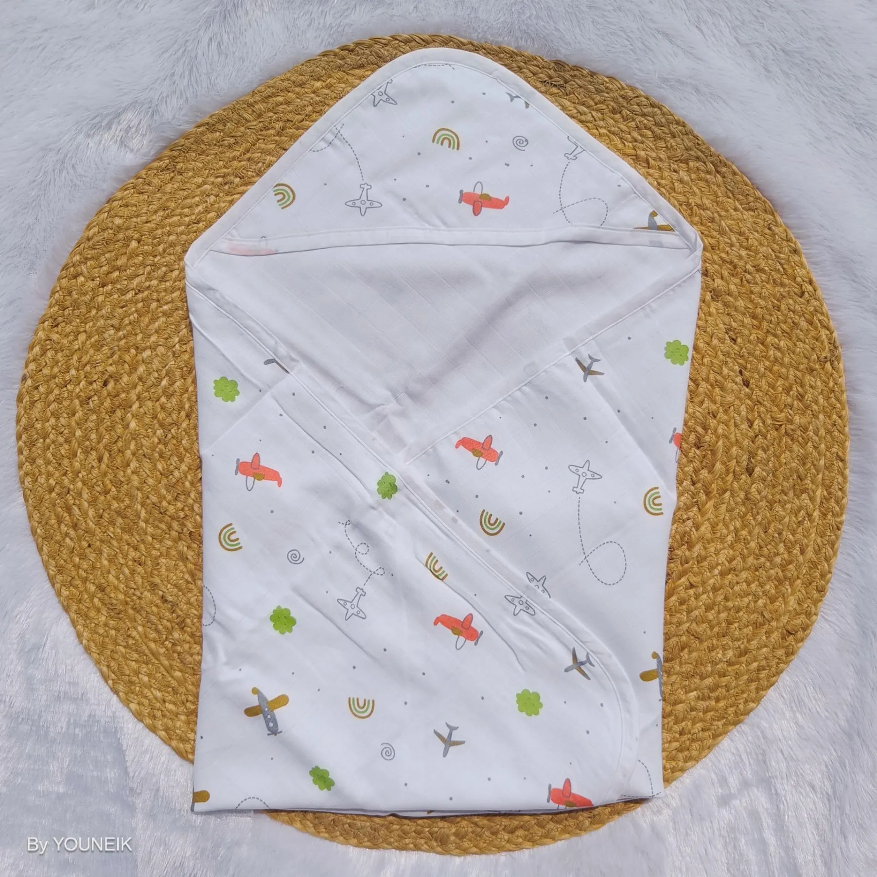 Organic Muslin Hooded Towel/Blanket