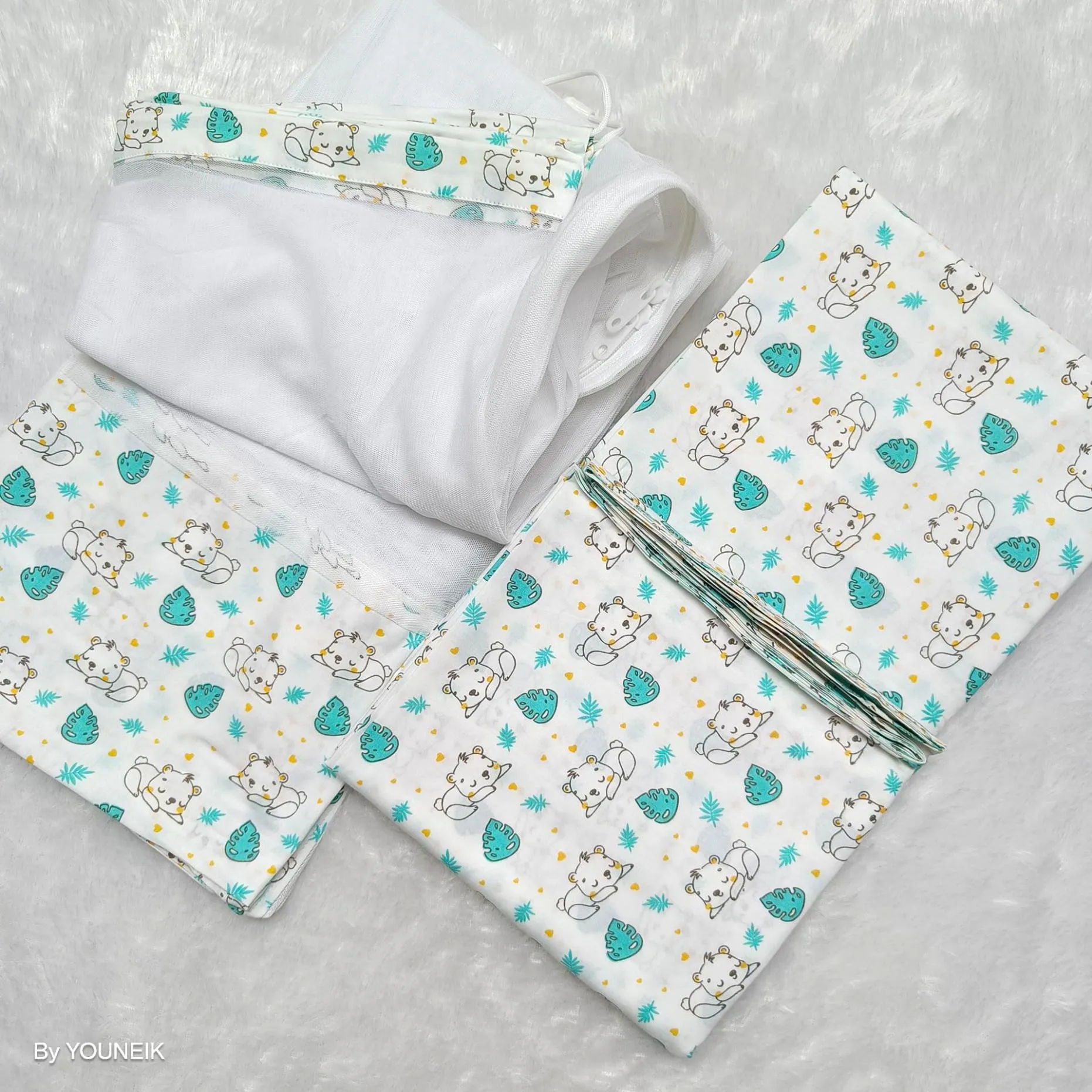 Organic Cotton Thottil/Cradle Clothe & Net 3.6m