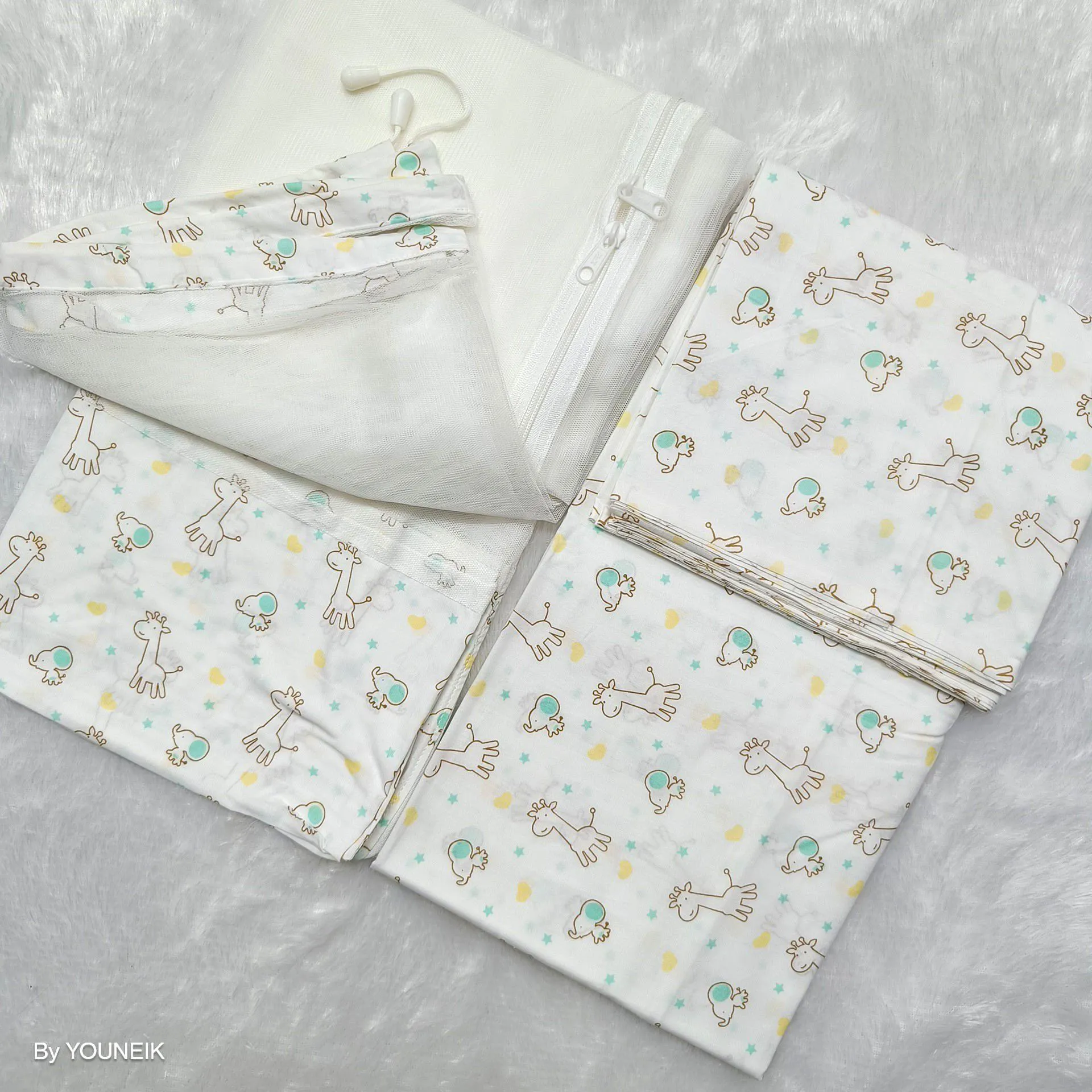 Organic Cotton Thottil/Cradle Clothe & Net 3.6m