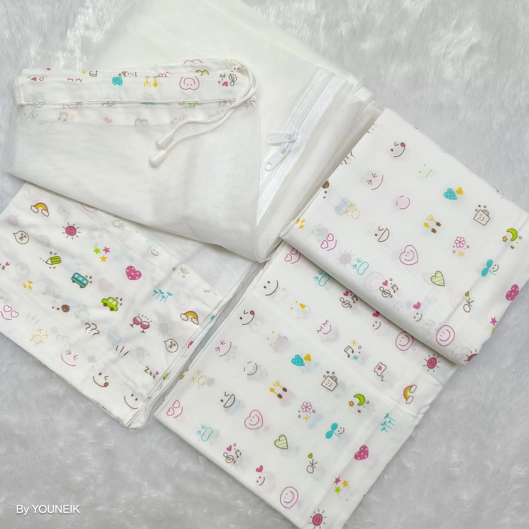 Organic Cotton Thottil/Cradle Clothe & Net 3.6m
