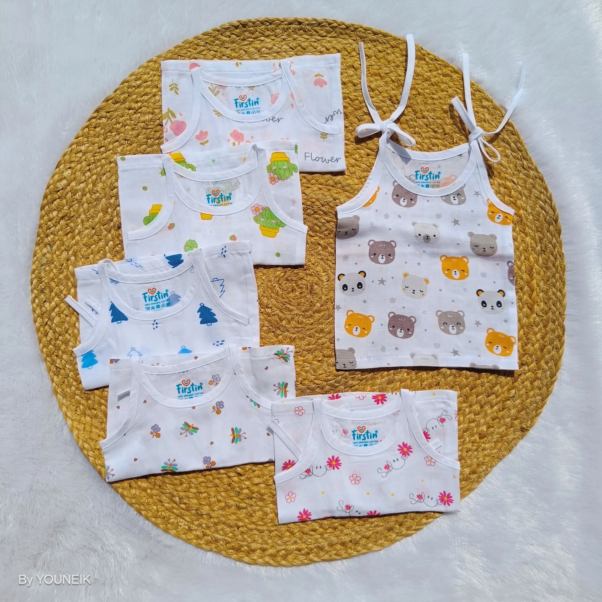 Newborn Top Knot Jabla Organic Muslin Cotton ā Pack of 6 | Soft & Breathable | Firstin
