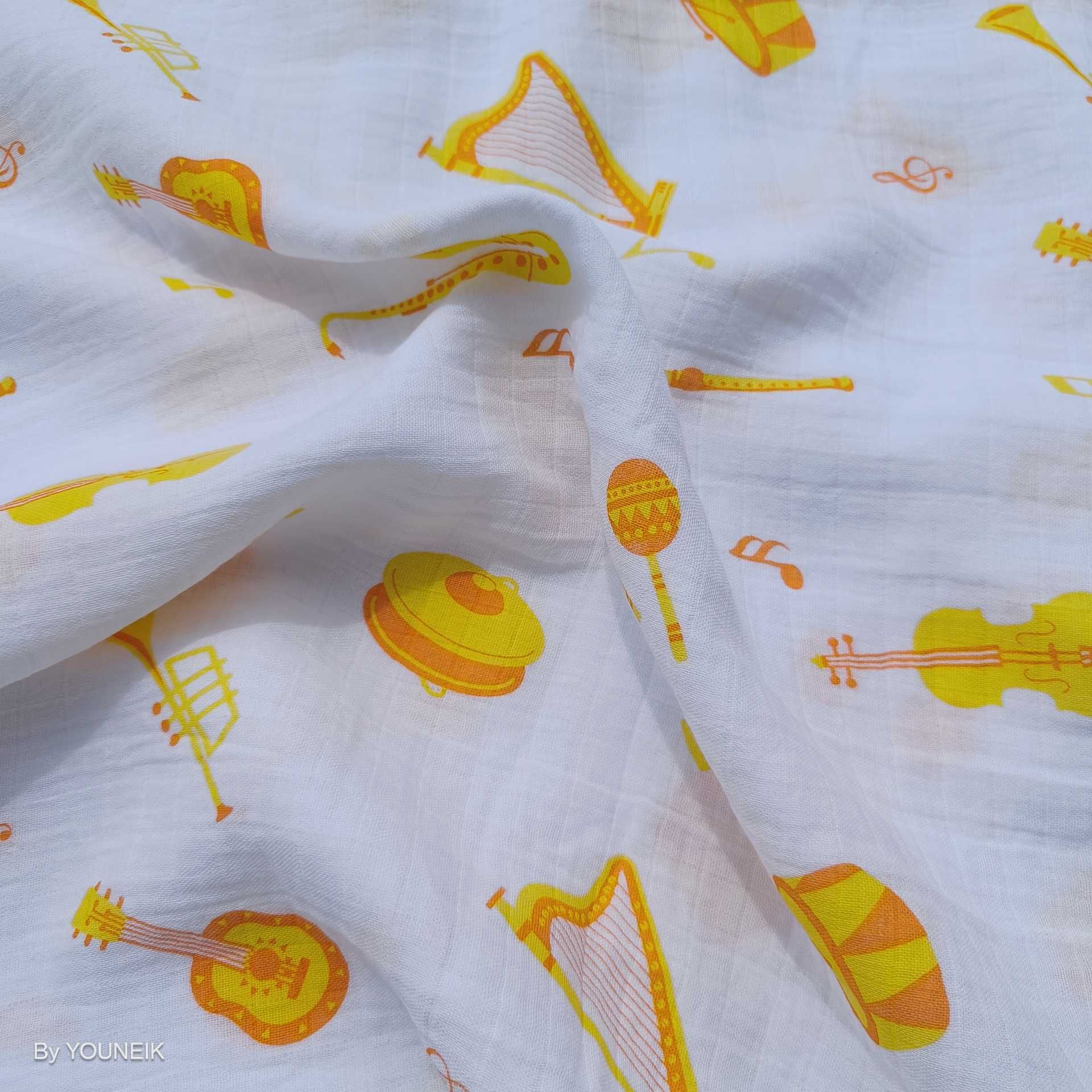 70*100cm | Muslin Cotton Towel - Music